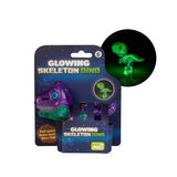 Glow in the Dark Skeletal Dinosaur Toy - Pack of 4