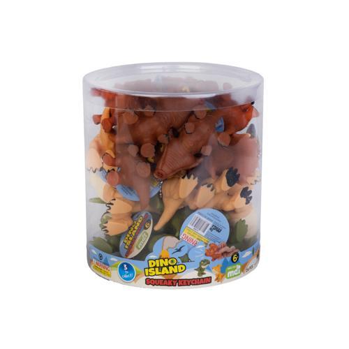 Squeaky Dinosaur Keychain - Pack of 6
