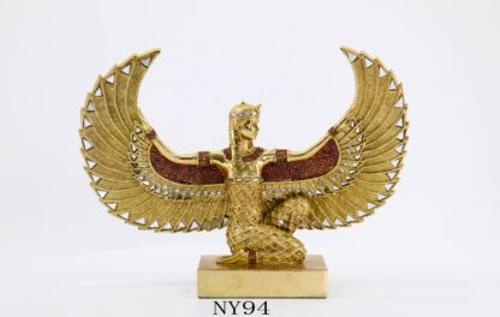 Kneeling Isis Figurine with Golden Glass Mosaic