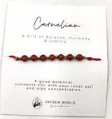 Carnelian Gemstone Bead Bracelet - Pack of 6