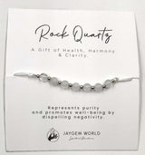 Clear Quartz Gemstone Bead Bracelet - Pack of 6