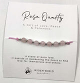 Rose Quartz Gemstone Bead Bracelet - Pack of 6