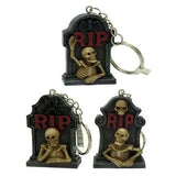 RIP Skeleton Tombstone Keyring - Pack of 6