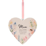 The Cottage Garden Floral Hanging Heart - Mum - Pack of 6