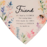 The Cottage Garden Floral Hanging Heart - Friend - Pack of 6