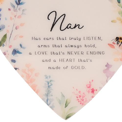 The Cottage Garden Floral Hanging Heart - Nan - Pack of 6