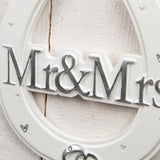Mr & Mrs White Resin Wedding Horseshoe - Amore
