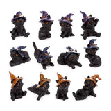 Witches Magical Black Cat Resin Figures - Pack of 12