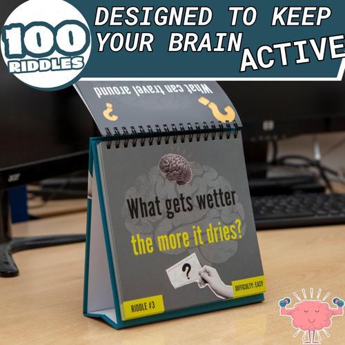 Riddle a Day Desktop Flip Book - 100 Riddles - Pack of 2