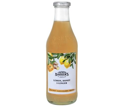 SYRUP LEMON HONEY & GINGER 710ML  - Barkers