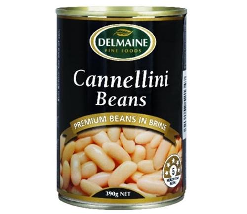 BEANS CANNELLINI 390GM  - Delmaine