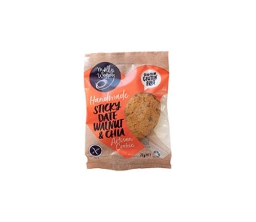 COOKIE DATE STICKY,W/NUT& CHIA GF 22GM 45s  - Molly Woppy