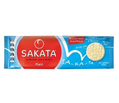 CRACKERS RICE PLAIN 100GM  - Sakata