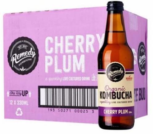 KOMBUCHA CHERRY PLUM 330ML 12s  - Remedy