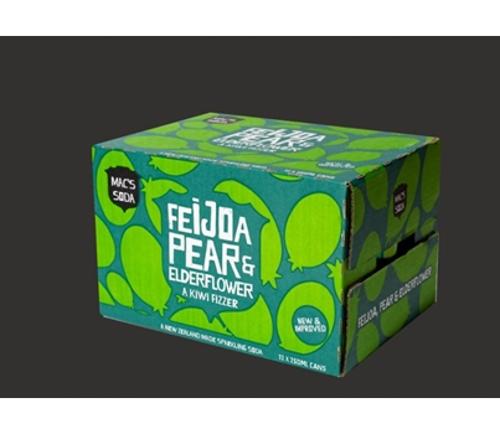 SODA FEIJOA PEAR ELDERFLOWER 250ML 12S - Macs