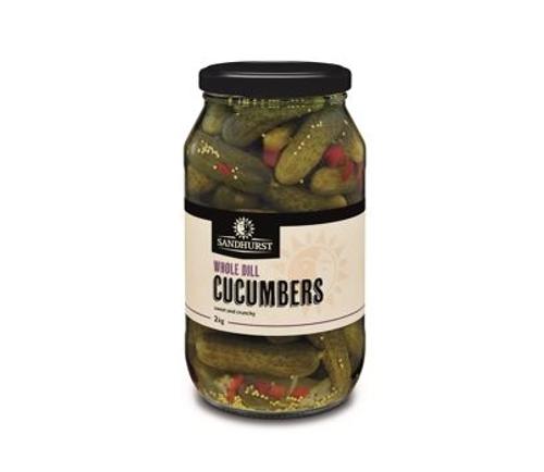 GHERKINS WHOLE DILL MILD& RUNCHY 1.9KG - Sandhurst