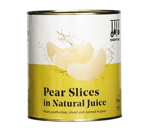 PEAR SLICES IN NATURAL JUICE A10  - Essentials