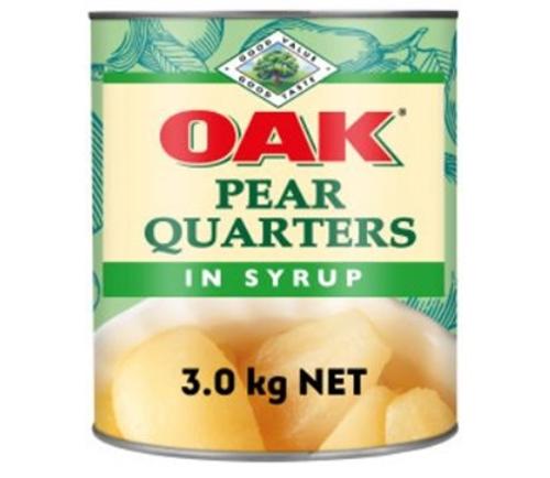 PEAR QUARTERS IN SYRUP A10  - Oak