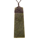 New Zealand Pounamu Greenstone Toki Pendant Necklace 96 x 34mm
