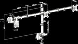 Brateck 13-27" Triple Monitor Economy Desk Mount Bracket