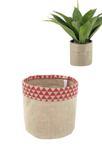 Printed Lined Jute Planter Bag