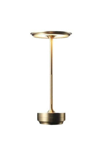 Metallic Retro Cordless Table Lamp -  Gold