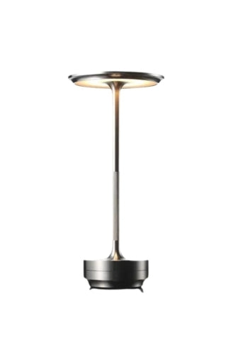 Metallic Retro Cordless Table Lamp -  Silver