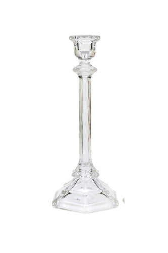 Moulded Glass Taper Candle Stick - Size 108D × 237mmH
 (Set of 6)