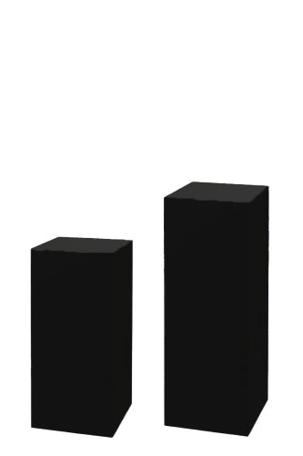 Set of 2 Black Acrylic Plinths