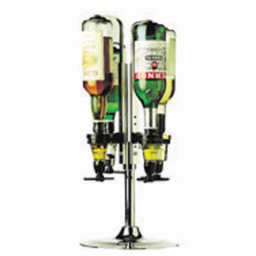 Rotary Stand 4 Bottles Silver