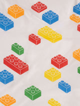 Single Duvet Cover Set - Block Party Duvet Cover Set by Squiggles - White