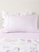 Double - Charlie Fitted Sheet Set by Squiggles - Orchid