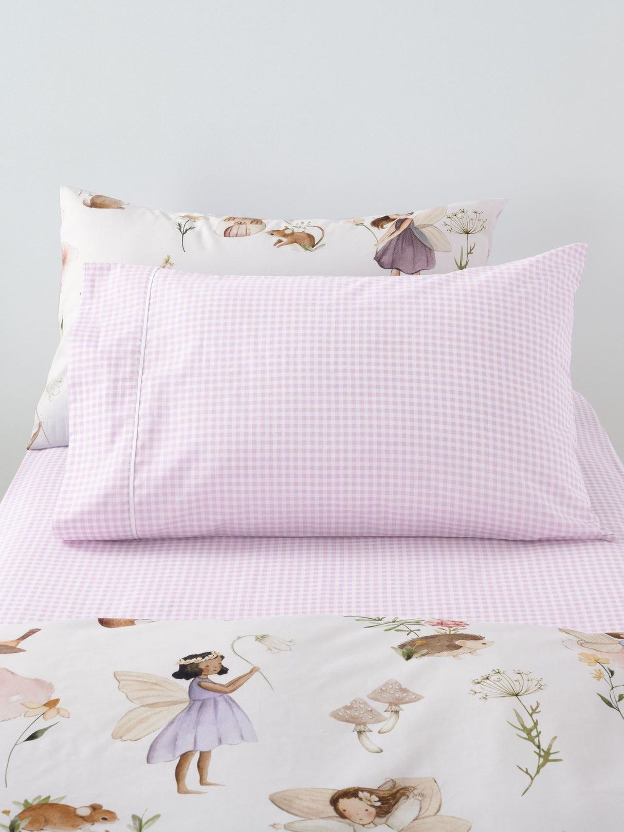 Jagger Fitted Sheet Set by Squiggles - Double - Lilac