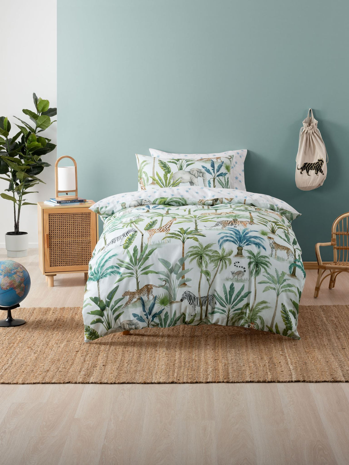 Jungle Oasis Duvet Cover Set by Squiggles - Single