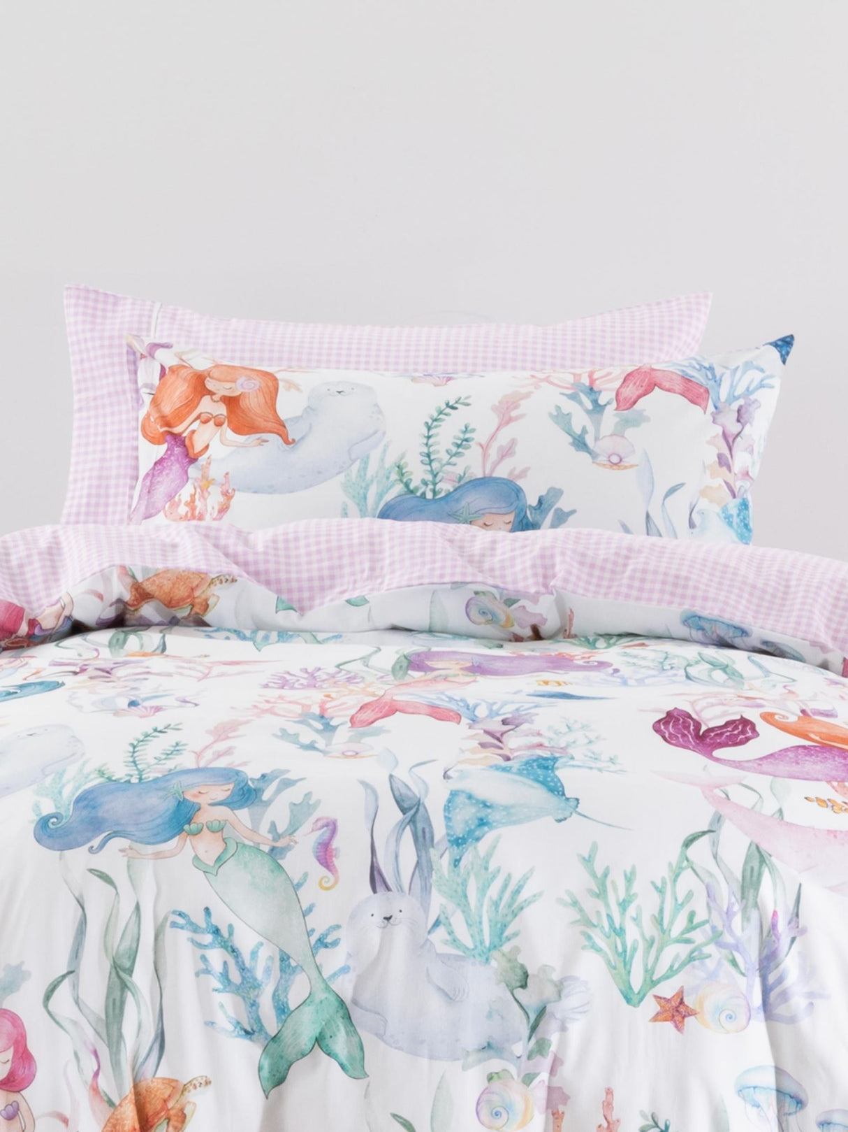 Mermaid Lagoon Duvet Cover Set by Squiggles - Double