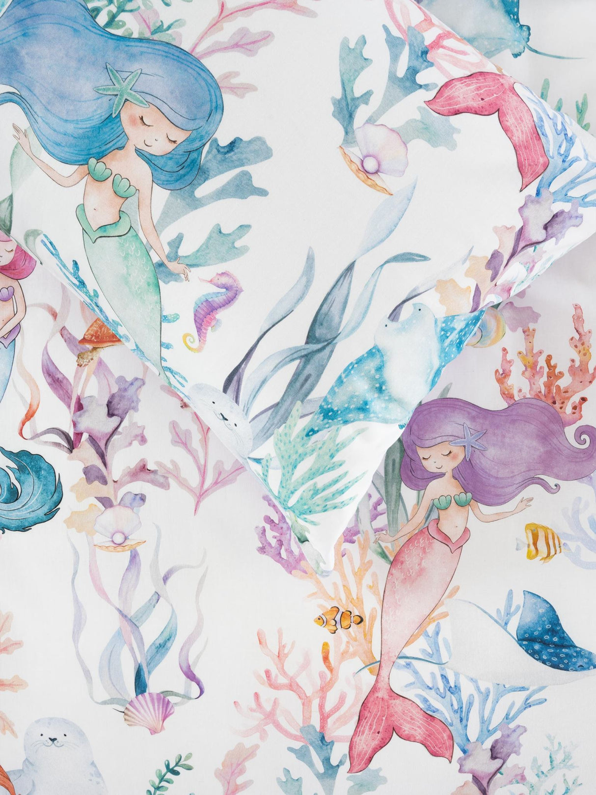 Mermaid Lagoon Duvet Cover Set by Squiggles - Double