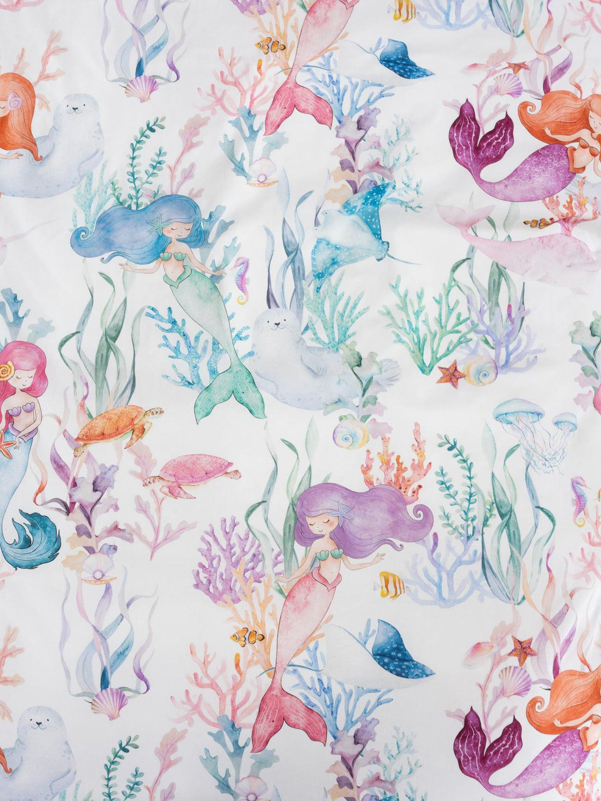 Mermaid Lagoon Duvet Cover Set by Squiggles - Double