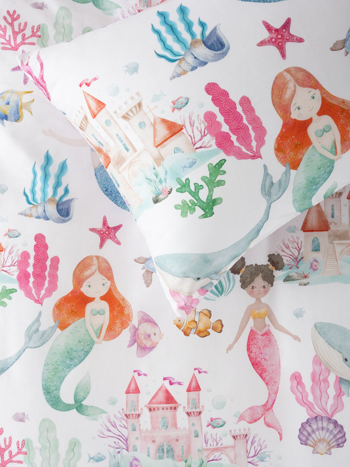 Mermaid Splash Duvet Cover Set by Squiggles - Double