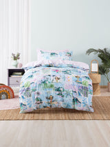 Double - Palm Paradise Duvet Cover Set by Squiggles