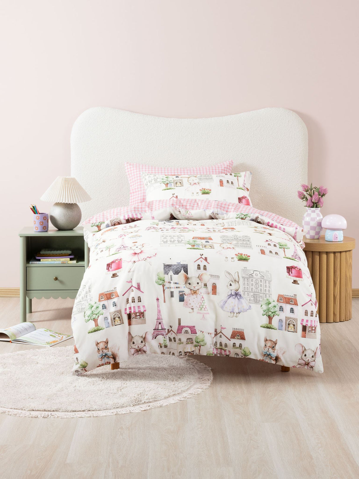 Single - Paris Tails Duvet Cover Set by Squiggles