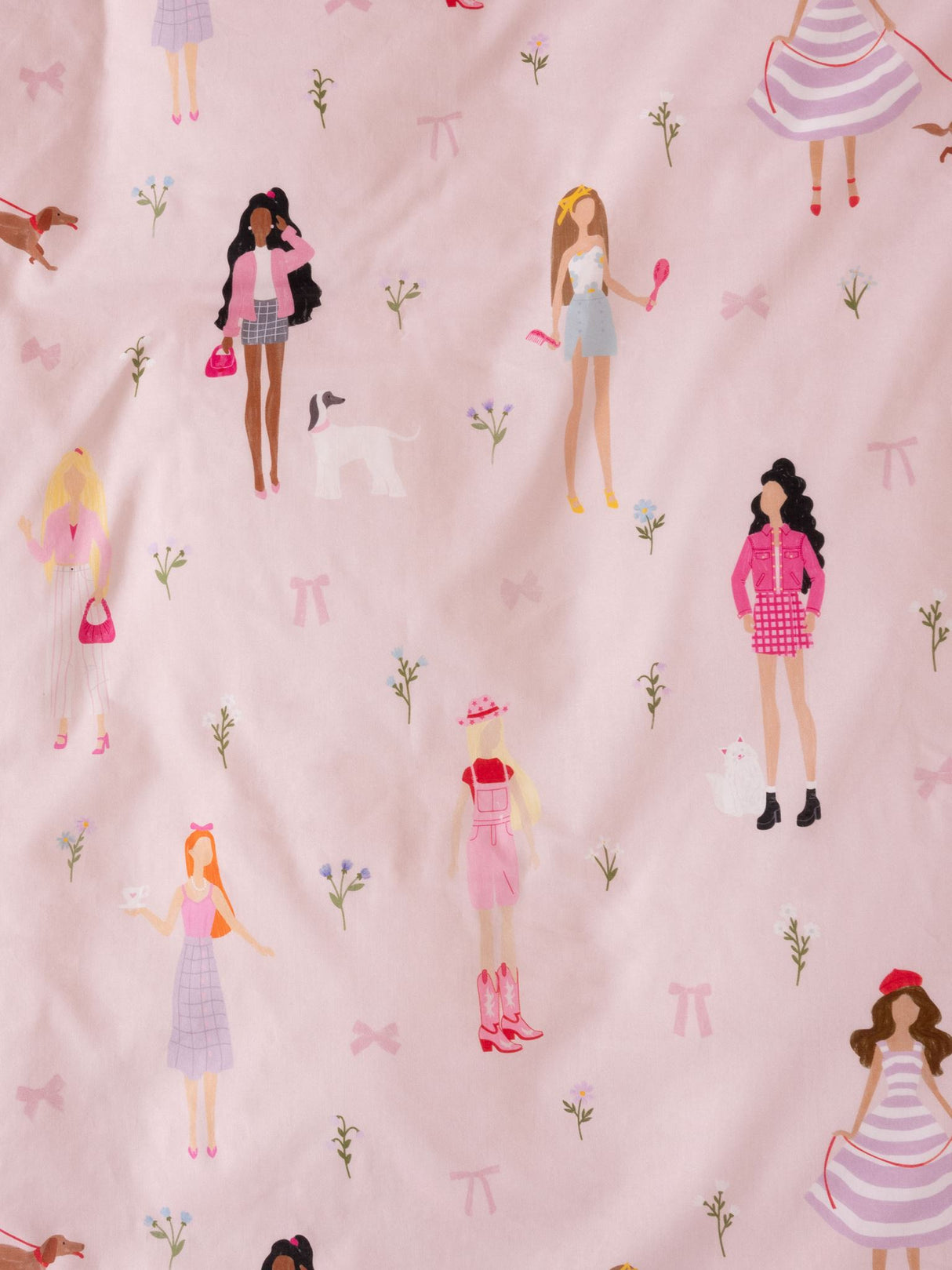 Single Duvet Cover Set - Runway Ready Duvet Cover Set by Squiggles - Candyfloss