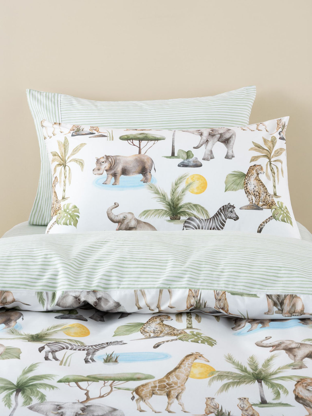 Sunny Safari Duvet Cover Set by Squiggles - Double