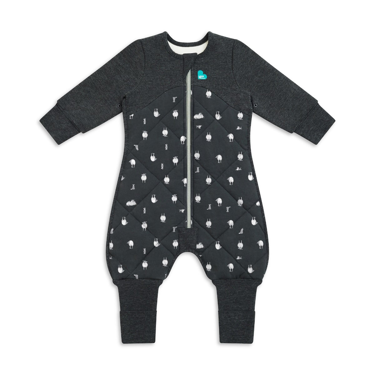 Sleep Suit Organic Warm 2.5 TOG - Lambs Best Friend Charcoal - 12-24M