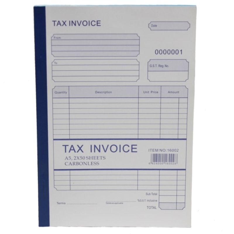 Invoice Book Duplicate A5 50pg