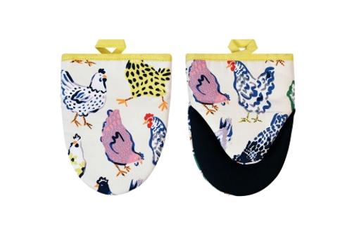 Chick Chicken Cotton Microwave Mitts Pair 18 x 14.5cm – Ulster Weavers