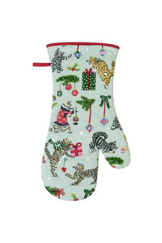 Christmas Cats Cotton Oven Gauntlet 20 x 37cm – Ulster Weavers