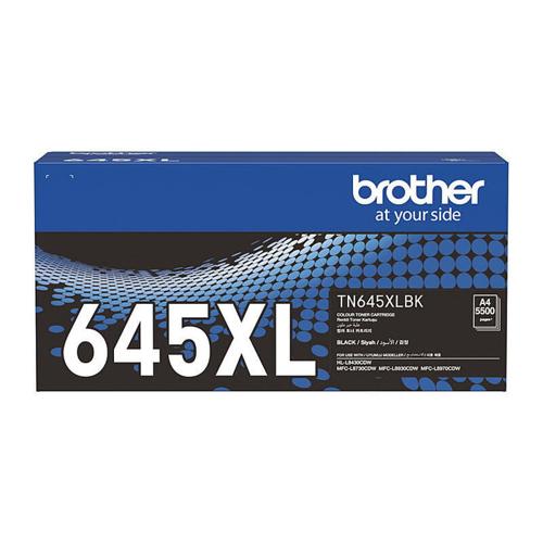 Black High-Yield Toner Cartridge Brother TN645XLBK Genuine 5,500 Pages