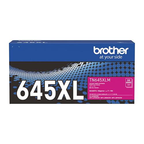 Magenta High-Yield Toner Cartridge Brother TN645XLM Genuine 4,500 Pages