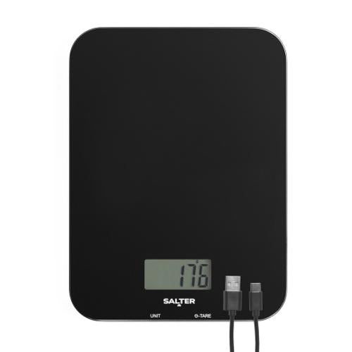Rechargeable Digital Kitchen Scale 5kg x 1g Black – Salter SA00597