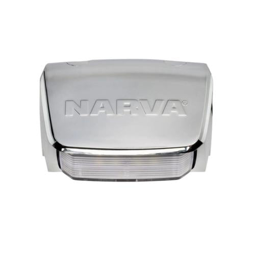 Model 80 LED Licence Plate Lamp Chrome 9-33V Narva 98064C